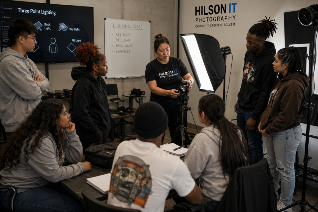 Female teaching lights